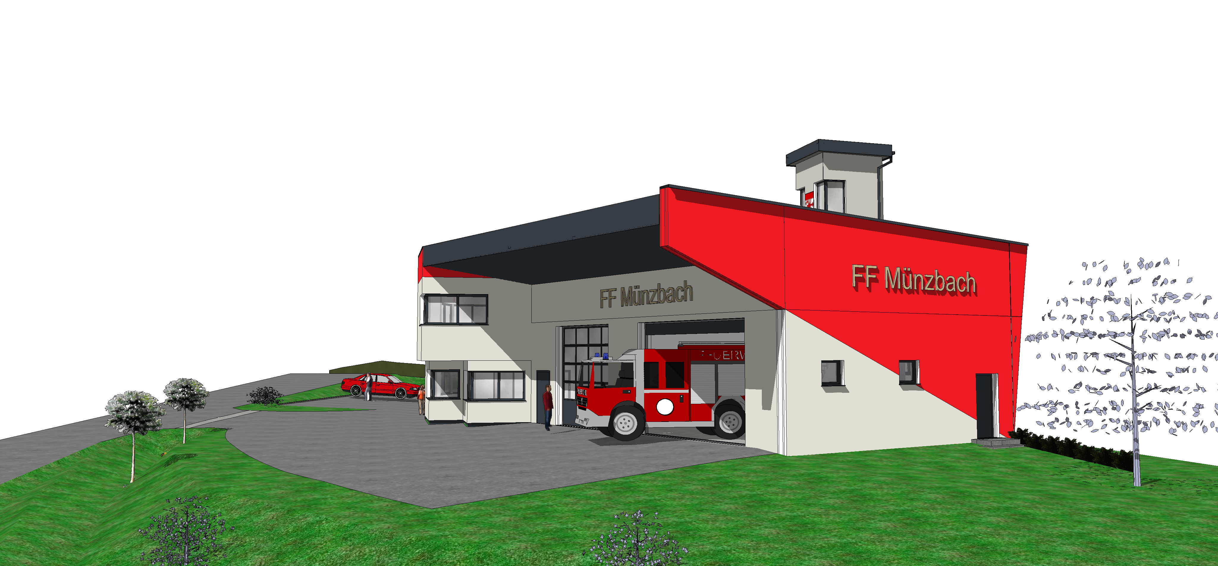 Modell des neuen Feuerwehrhauses