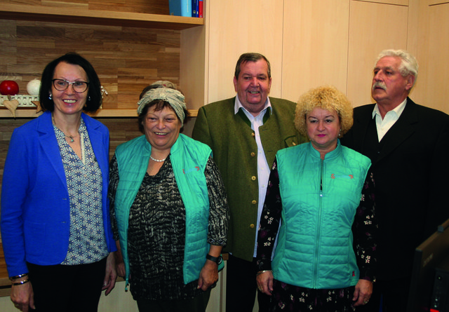 Obfrau Kern-Riegler Edith, Grete und Walter Horvath, Helga Schwarz, Norbert Reither | Foto: Sozialstation Neudörfl