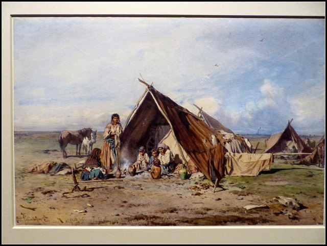 "Zigeunerlager"  1855 / August von Pettenkofen