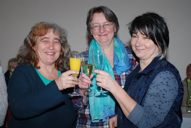 Karin Eitel, Stadträtin Christiane Maringer und Luzia Bäck.