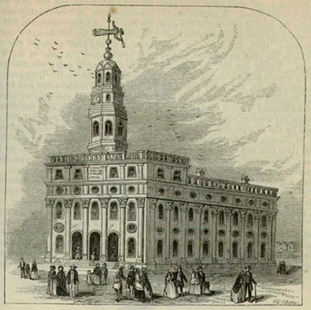 Nauvoo-Tempel um 1845