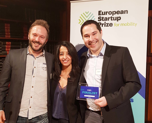 Finale in Brüssel: Dietmar Niederl (r.) und Gilbert Neubauer (NRGkick) mit Karima Delli, Zuständige für das Thema Verkehr im EU-Parlament. | Foto: NRGkick