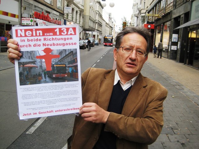 Kaufleute-Obmann Karl Hintermayer wehrte sich bereits 2013 gegen die Pläne der Stadtpolitik. Damals mit Erfolg.