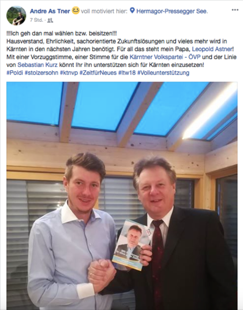 Leopold Astners Kinder werben für ihn | Foto: Facebook