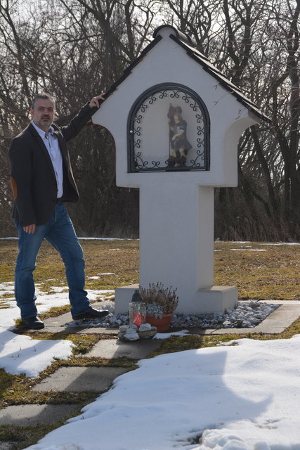 Derzeit steht der Hl. Florian im "Pfingstl-Marterl".
