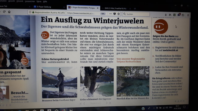 Vielen Dank für die Veröffentlichungen, liebes Bezirksblatt-Team!!! Freut mich wirklich sehr:)))!!! Beste Grüße, Tatjana!