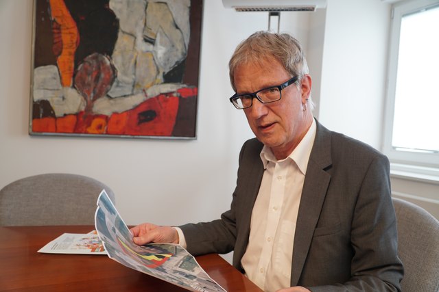 Bei Bürgermeister Luis Oberer laufen derzeit viele Projekte über den Schreibtisch.