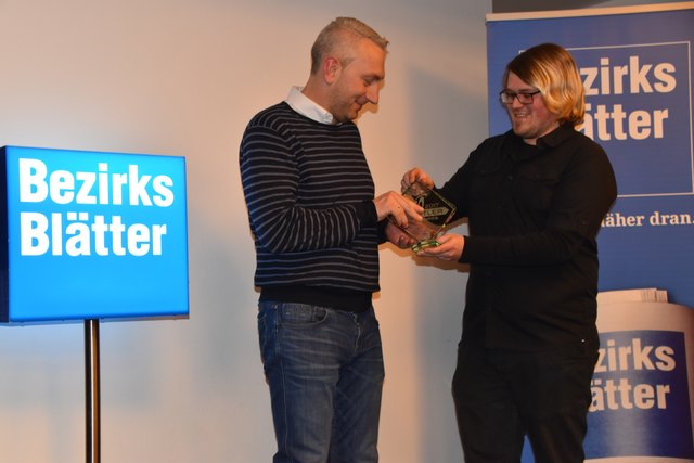 Melk: "Sportler des Jahres" Kevin Wallner, Redaktionsleiter Daniel Butter | Foto: BB/Hairer