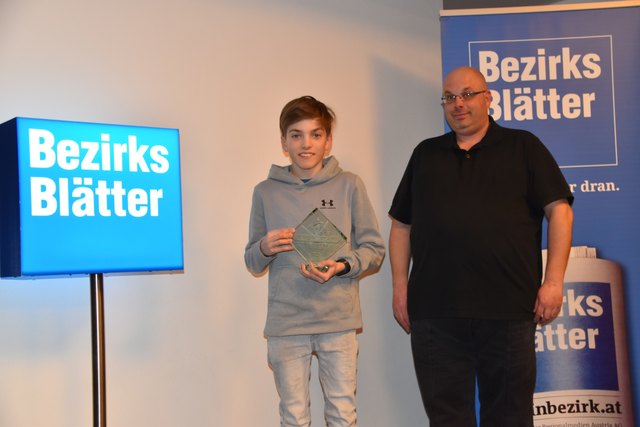 Lilienfeld: "Sportstar von morgen" Constantin Urfahrer und Markus Gretzl, Redaktionsleiter Lilienfeld | Foto: BB/Hairer