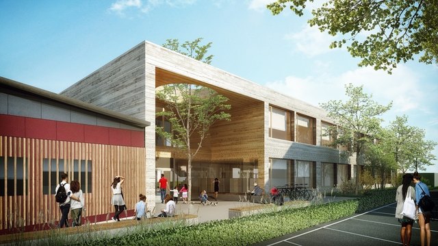 Außenansicht: so soll die Schule aussehen.
