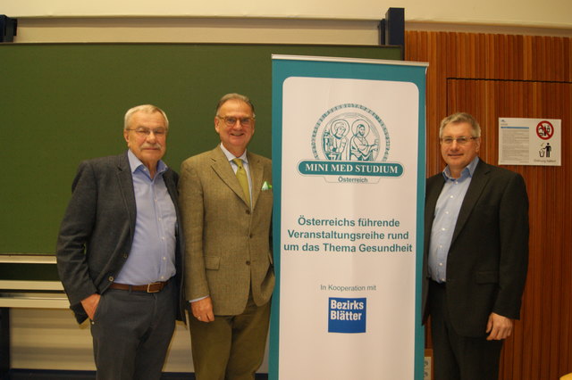 Am Podium: Dieter zur Nedden, Wolfgang Fleischhacker und Josef Marksteiner