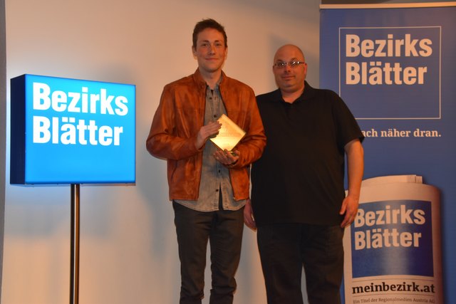 Lilienfeld: "Sportler des Jahres" Kevin Wallner, Redaktionsleiter Markus Gretzl | Foto: BB/Hairer