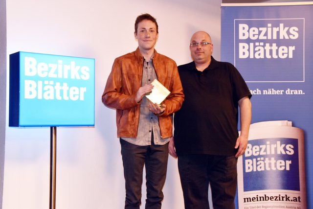 Lilienfeld: "Sportler des Jahres" Kevin Wallner, Redaktionsleiter Markus Gretzl | Foto: BB/Hairer