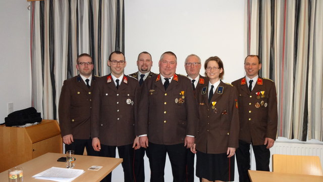 Robert Hebertshuber, Klaus Hubauer, Bernhard Petermaier, Kommandant Christian Dandler, Josef Högl, Sabine Langgruber, Johannes Hubauer | Foto: Privat