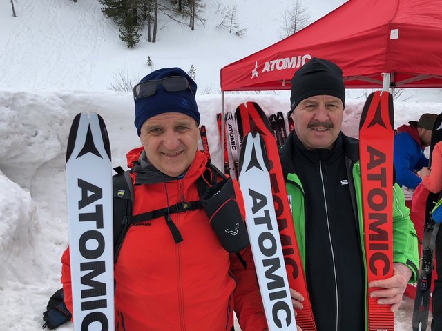 Heinrich Perner, Bürgermeister St. Andrä im Lungau (li.) mit Begleitung. | Foto: skitourenwinter