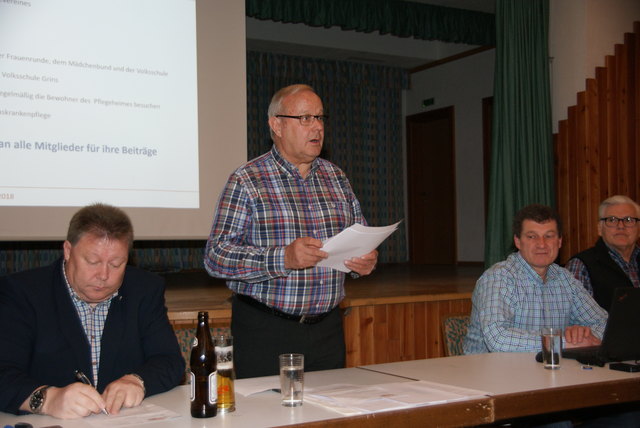 Pflegeverein-Obmann Othmar Weiskopf (2. v.l.) zog eine positive Bilanz. Bgm. Thomas Lutz (li.) dankte dem Verein.