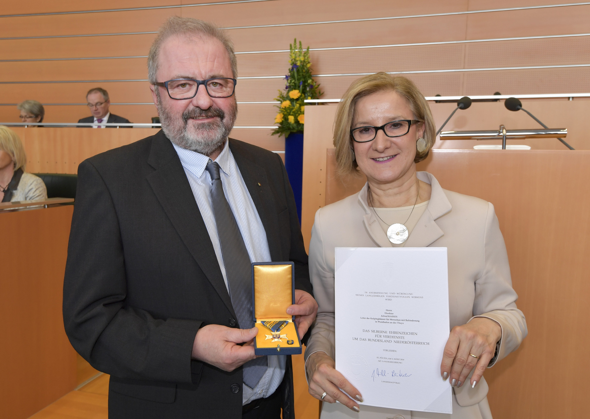 Auszeichnung F r Alfred Kasses Waidhofen Thaya
