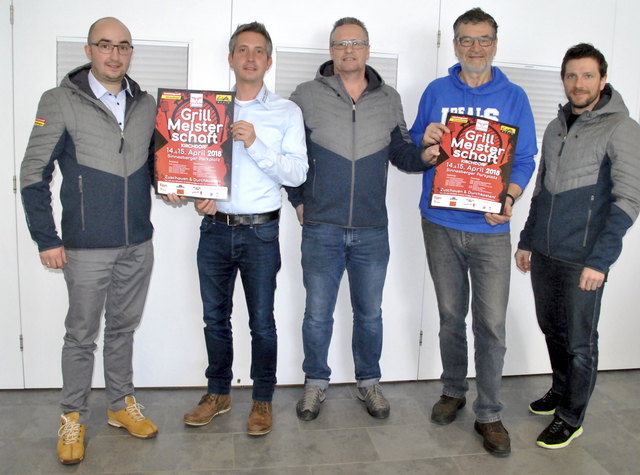 Franz Sinnesberger, Herbert Sparber, Hans Lettenbichler, Franz Größing und Alois Kaufmann freuen sich auf die Grillmeisterschaft im April. | Foto: Brigitte Eberharter