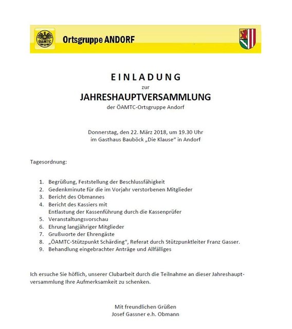 Einladung