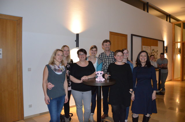MitarbeiterInnen des SBZ mit Wolfgang Lesky.