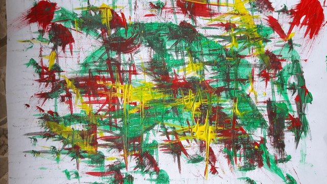 Glück ist bunt, nach diesen Gemälden der Schülerinnen und Schüler der 3c an der NMS Eibiswald.