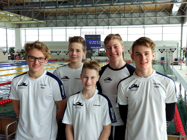 Die SVV-Mannschaft, v. l. n. r.: Paul Part, Marvin Zimmermann, Samuel Schneider, Julian Wieser, Yorik Anzengruber