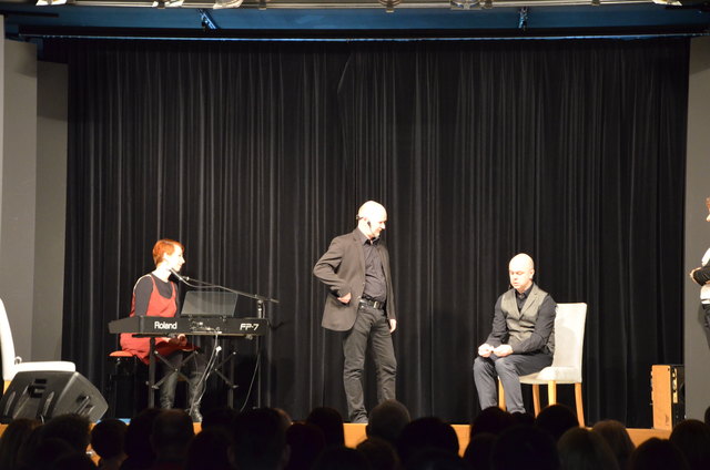 Katrin Weber (Piano), Georg Schubert und Helmut Schuster "in Action".