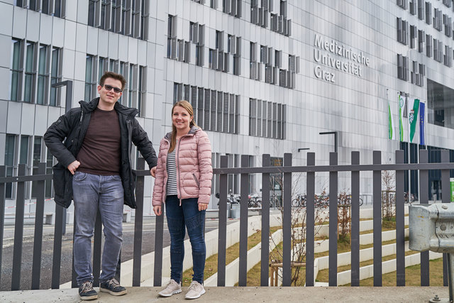 Paul Gibiser und Laura Petz studieren an der Grazer Medizin-Universität.