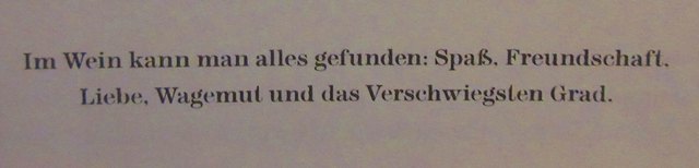 Weinempfehlung kurios. Weinkarte in einem Hotel in Ungarn