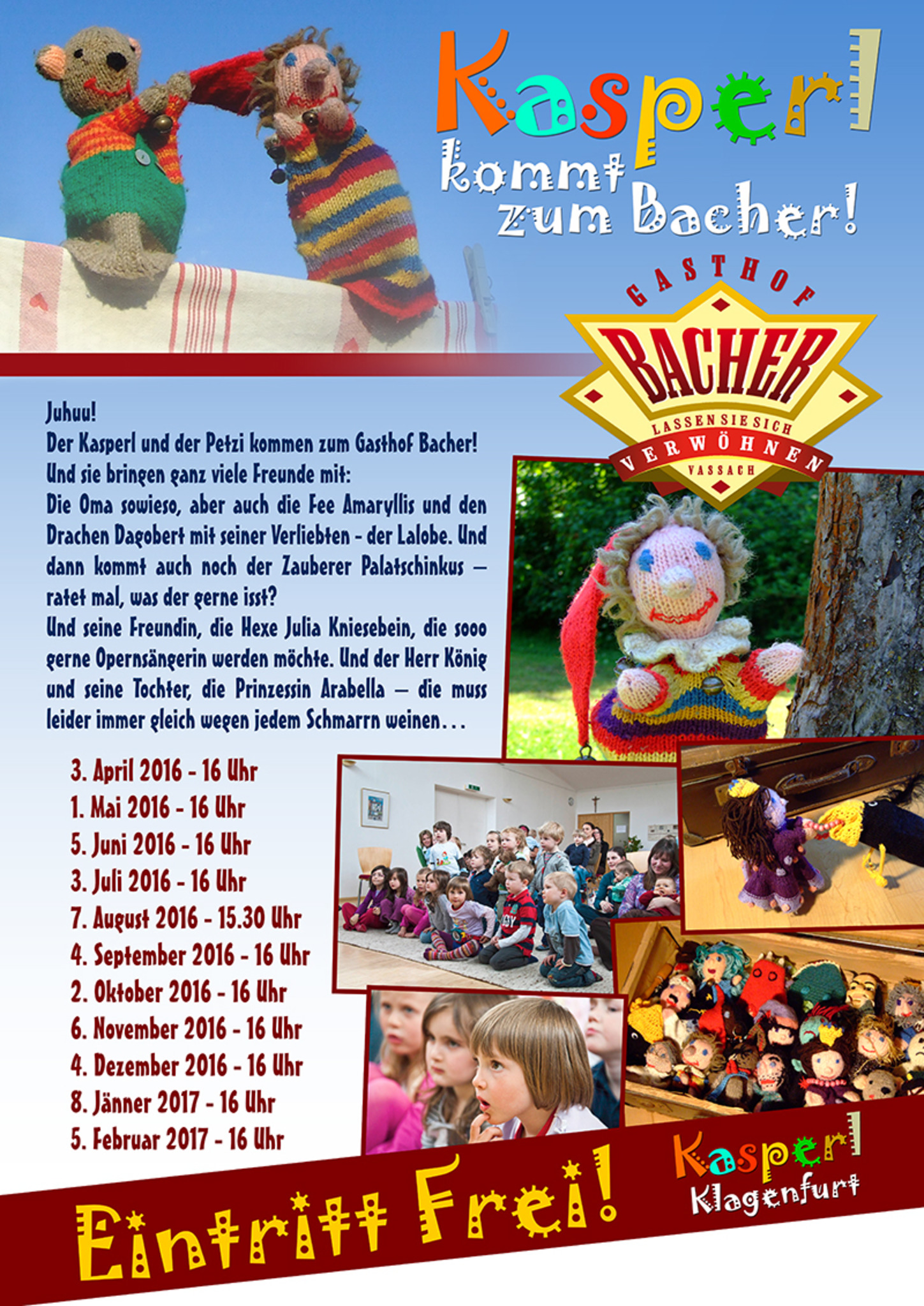 Der Kasperl kommt jetzt wieder nach Vassach Villach