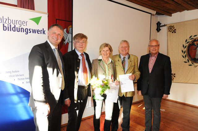 Bei der Bezirkstagung Lungau: Bgm. Georg Gappmayer, Josef Sampl, Juliane Lankmayer, Alois Lankmayer, Robert Grießner. | Foto: Ingo Breitfuß, bigfoot-design.at