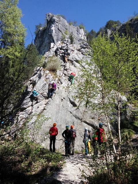der gut gebuchte Klettersteigkurs mit dem Alpenverein Voitsberg