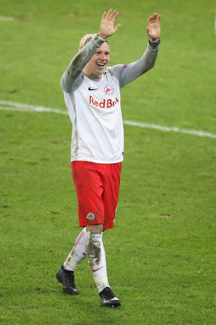 Xaver Schlager, hier im Red Bull Salzburg Dress, feierte sein Debüt im österreichischen Nationalteam. | Foto: Gepa Pictures/Christian Walgram