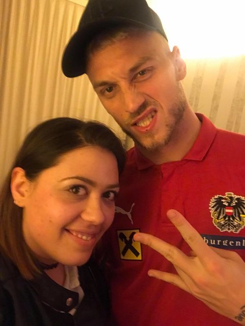 "Selfie" mit ÖFB-Teamspieler Marco Arnautovic | Foto: KK