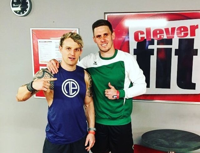 Fitnesstrainer Markus Felfernig (li.) und Torhüter Christoph Nicht. | Foto: Privat