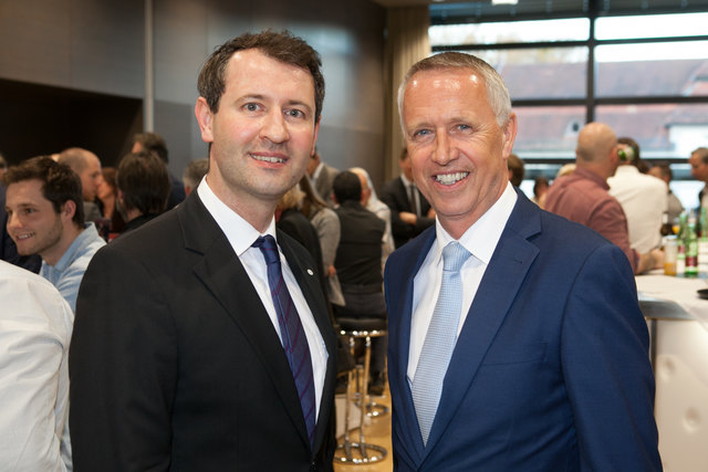 Markus Käferböck (Business Upper Austria) und Günther Hosner (WKOÖ-Kommunikationschef)