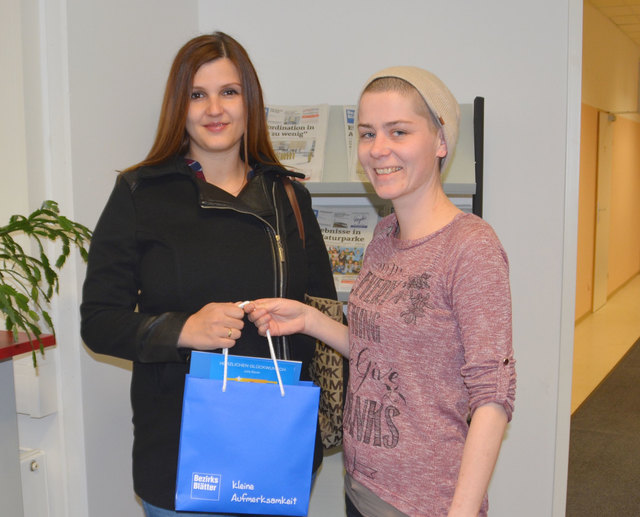 links: Gewinnerin Julia Bauer, rechts: Kreative Johanna