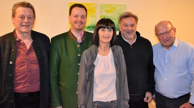 Hermann Mayr, Gerhard Kaniak, Helga Sturm, Wolf-Teja Steinleithner und Alfred Haberl (v.l.).