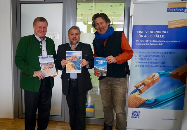 Neue Wege: Statteggs Bgm. Karl Zimmermann, Peter Winkler und Christian Hlade bei der Präsentation | Foto: faircheck Schadenservice GmbH