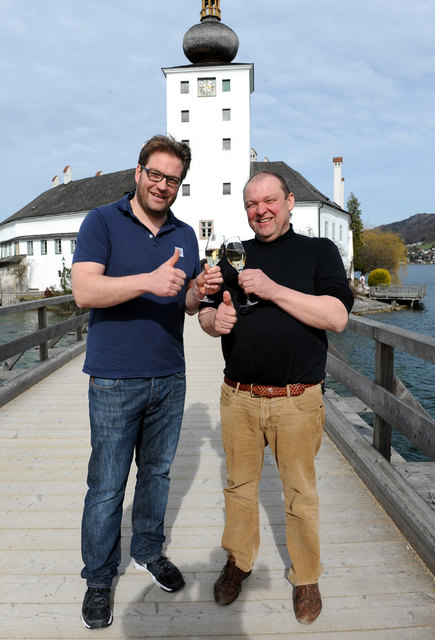 Seeschloß Ort Gmunden  - Orther Stuben mit neuen Pächtern Gerhard Hinterwirth und Hermann Gruber - am Foto: | Foto: Klemens Fellner