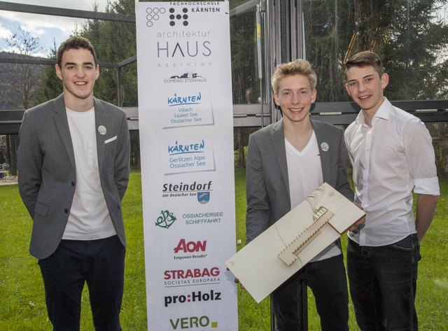 Siegerteam der HTBLA Hallstatt von links: Daniel Sittenthaler, Clemens Rath, Paul Schneider