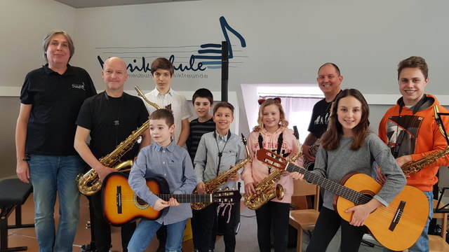 Jam-Session in der Musikschule der Korneuburger Musikfreunde.