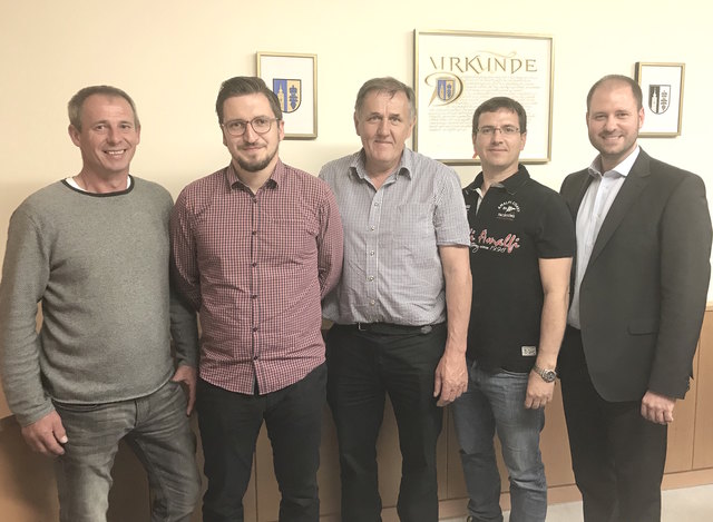 Neuse Team: Rudolf Köller, Josef Prantl, Josef Haider, René Wutschitz umit Bezirkschef Christian Sagartz | Foto: ÖVP