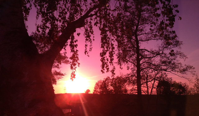 Sonnenuntergang in Sigleß