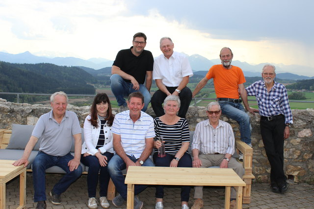 Die Mitglieder des Verschönerungsvereins Griffen in der Schlossbergschänke