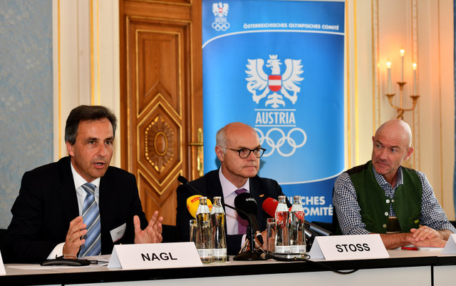 Starteten den Visions-Workshop für das Projekt Olympia 2016 in Graz und Schladming: S. Nagl, K. Stoss, J. Winter (v.l.) | Foto: GEPA