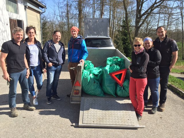 300 Kilogramm Müll sammelten zahlreiche Freiwillige im gesamten Gemeindegebiet. | Foto: Marktgemeinde Bad Wimsbach