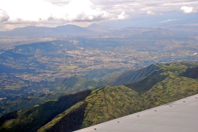 Anflug auf Quito ...