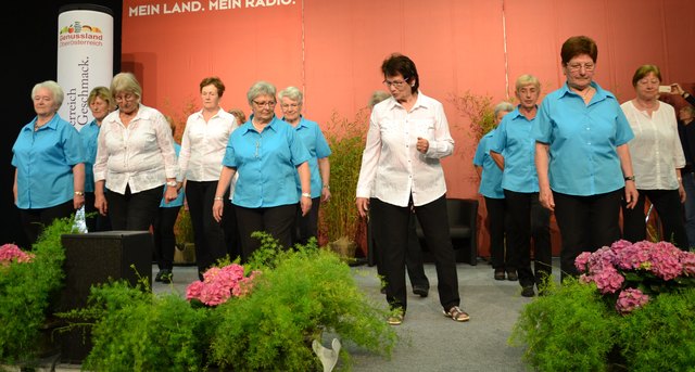 Die  Senioren Bezirkstanzgruppe Ried im Innkreis  unter  der Leitung  von  Margareta Dieß. | Foto: Mayr