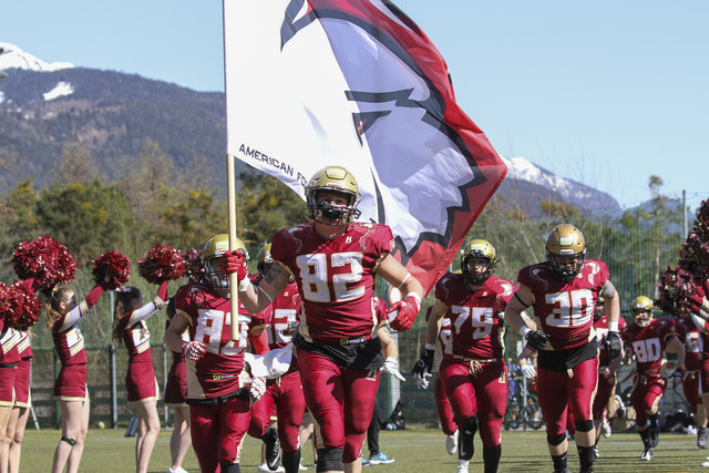 Am kommenden Samstag, 28. April, 18:00 Uhr, halten die Telfs Patriots bei ihrem zweiten Heimspiel wieder die Fahne hoch.